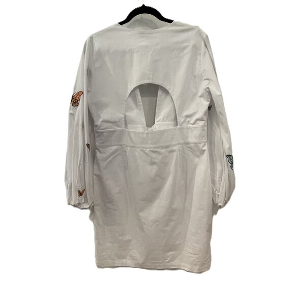NWT Fanm Mon Larson Embroidered Butterfly Long Sleeve V-Neck White D… - Picture 2 of 12